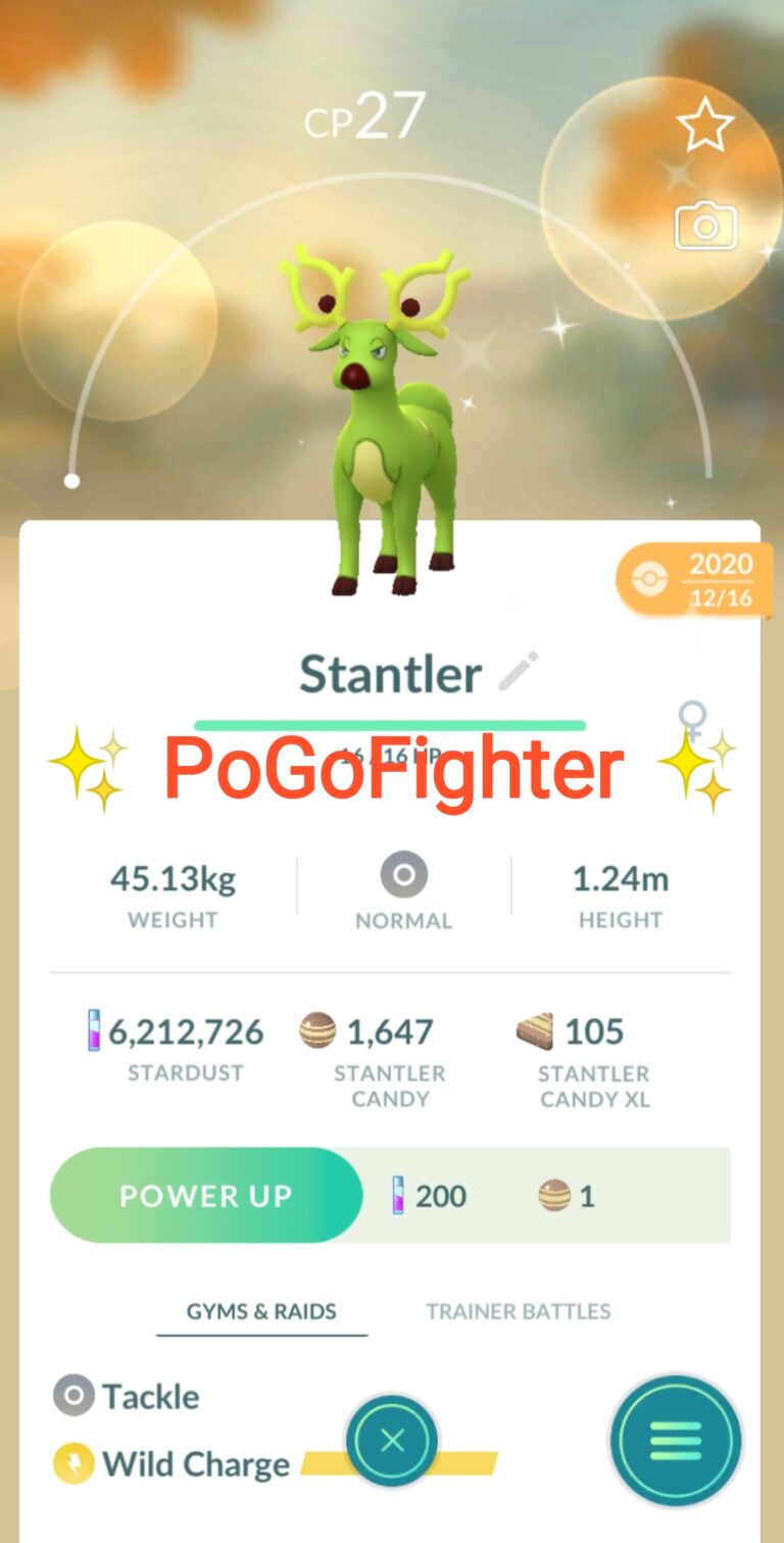 Pok Mon Go Shiny Stantler Trade Stardust Read Describe