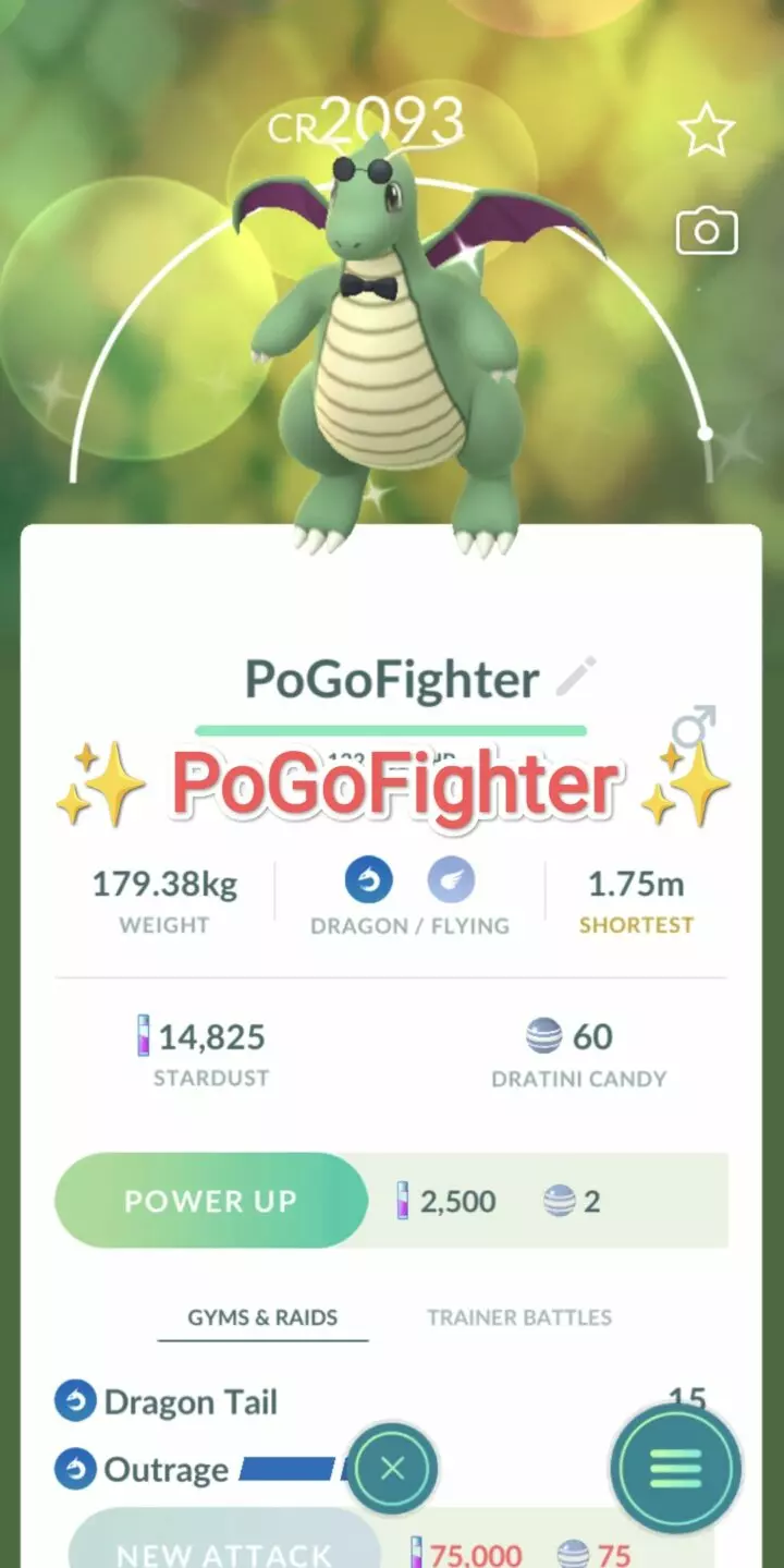 Pokémon GO Shiny Fashionable Dragonite – Trade 20.000 stardust (Read Describe)
