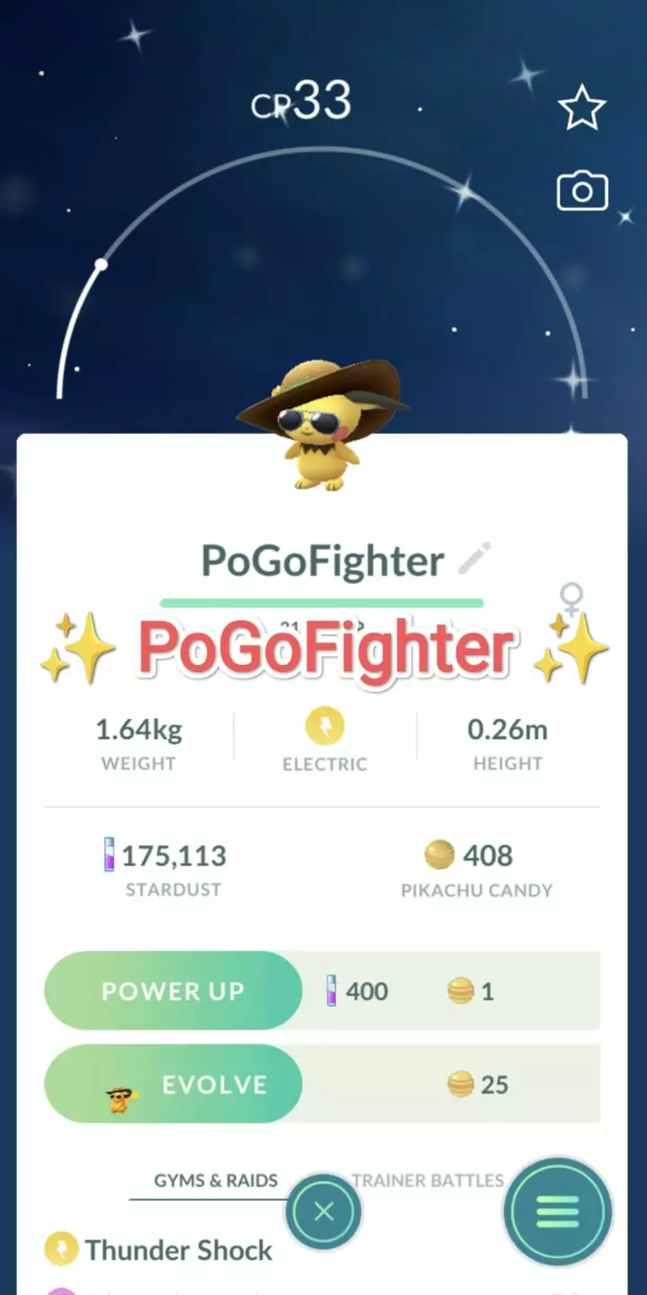 Pokémon GO Shiny Summer Style Pichu – Trade 20.000 stardust (Read Describe)