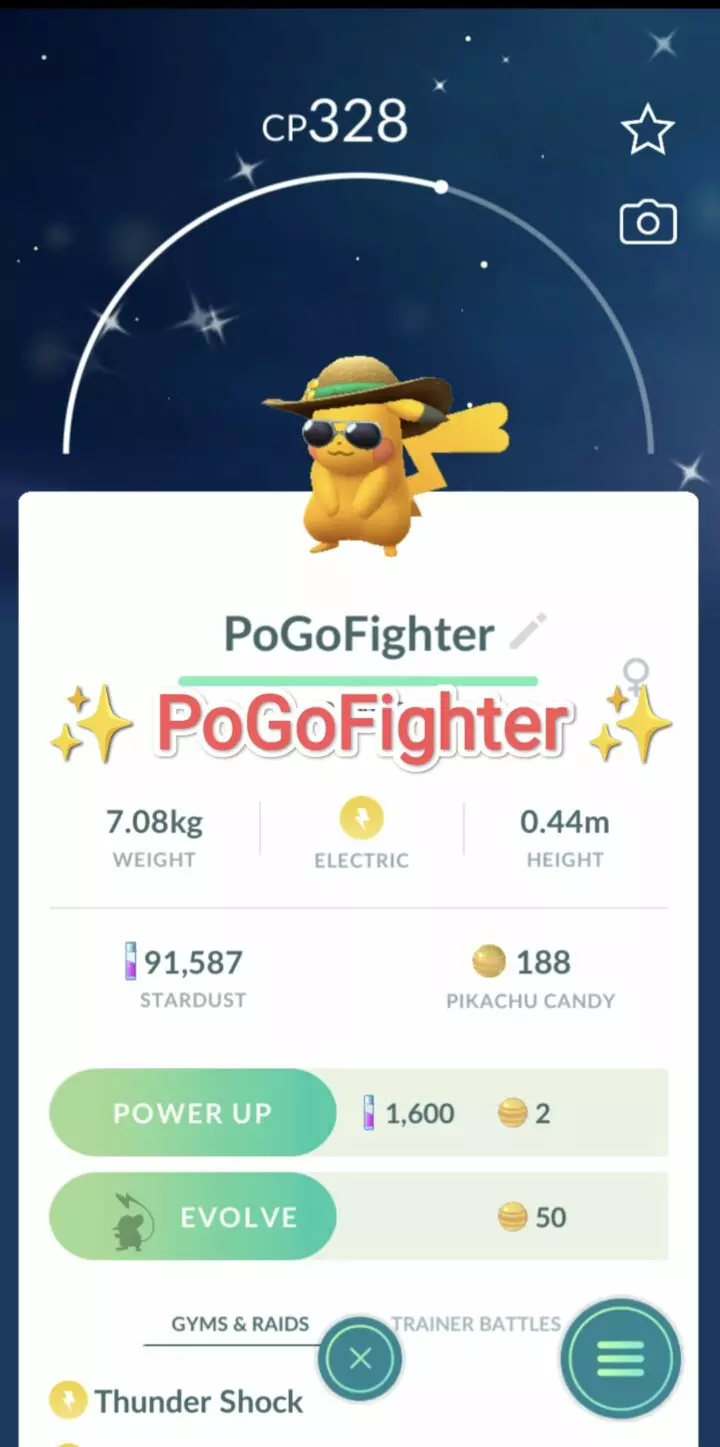 Pokémon GO Shiny Summer Style Pikachu - Trade 20.000 stardust (Read Describe)