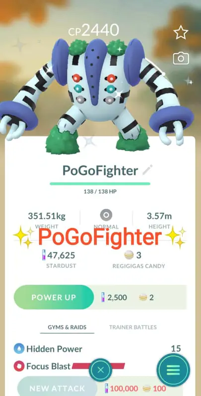 Shiny Regigigas Trading - POGO Trading