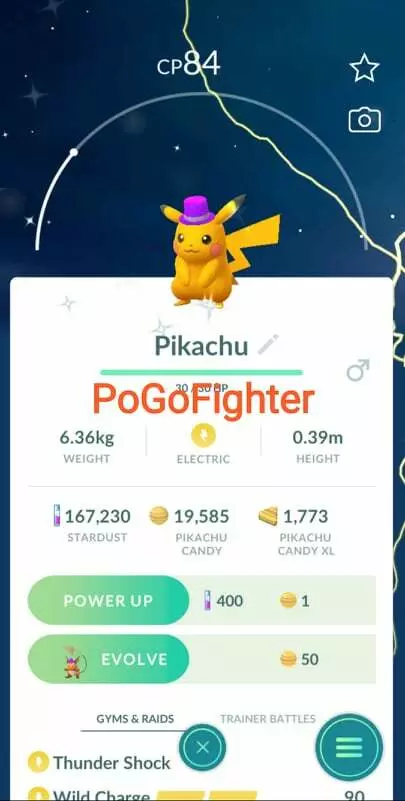 Shiny Pikachu (Meloetta hat) 