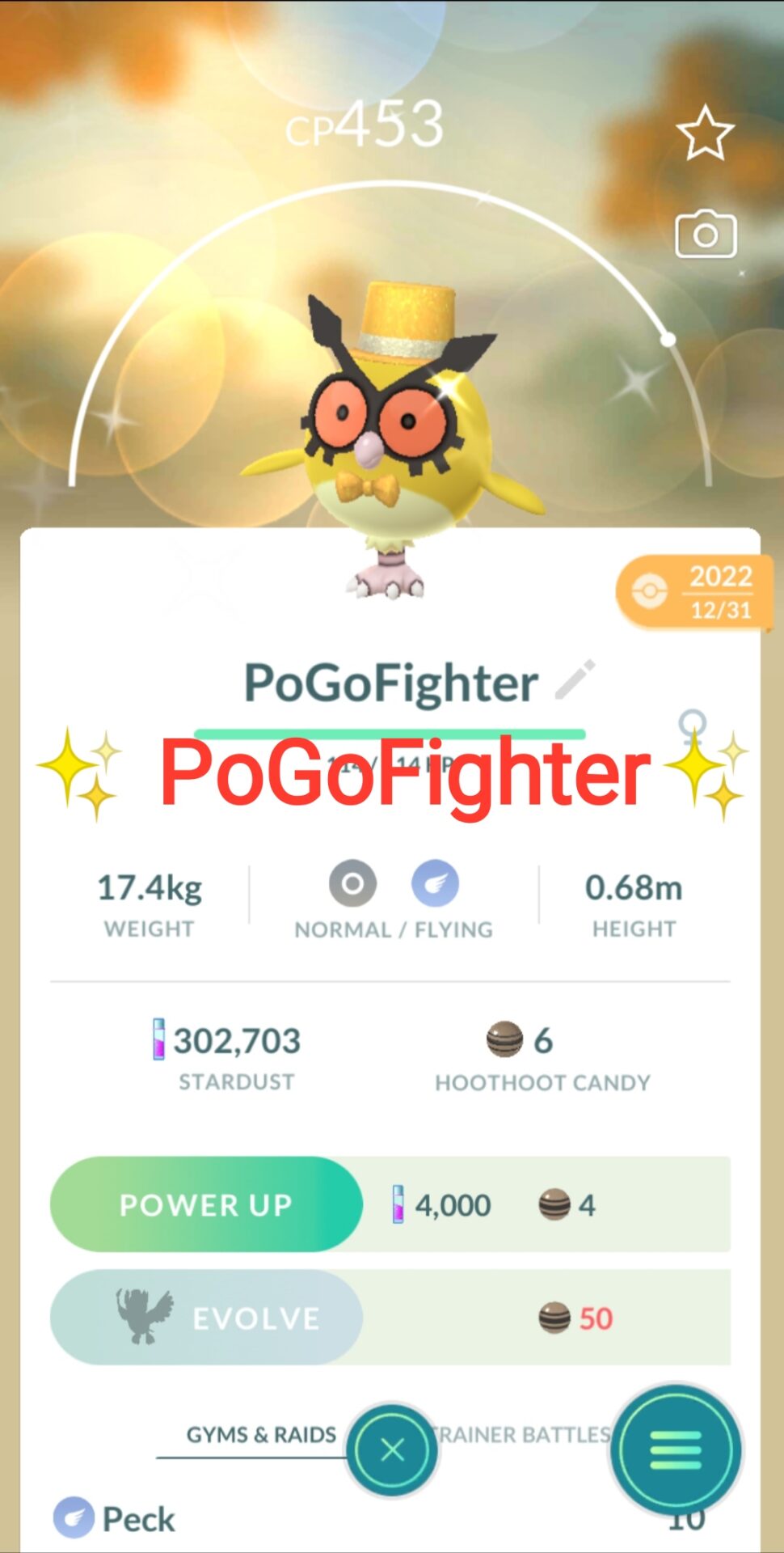 Pokémon GO Galarian Moltres – Trade 1.000.000 stardust (Read