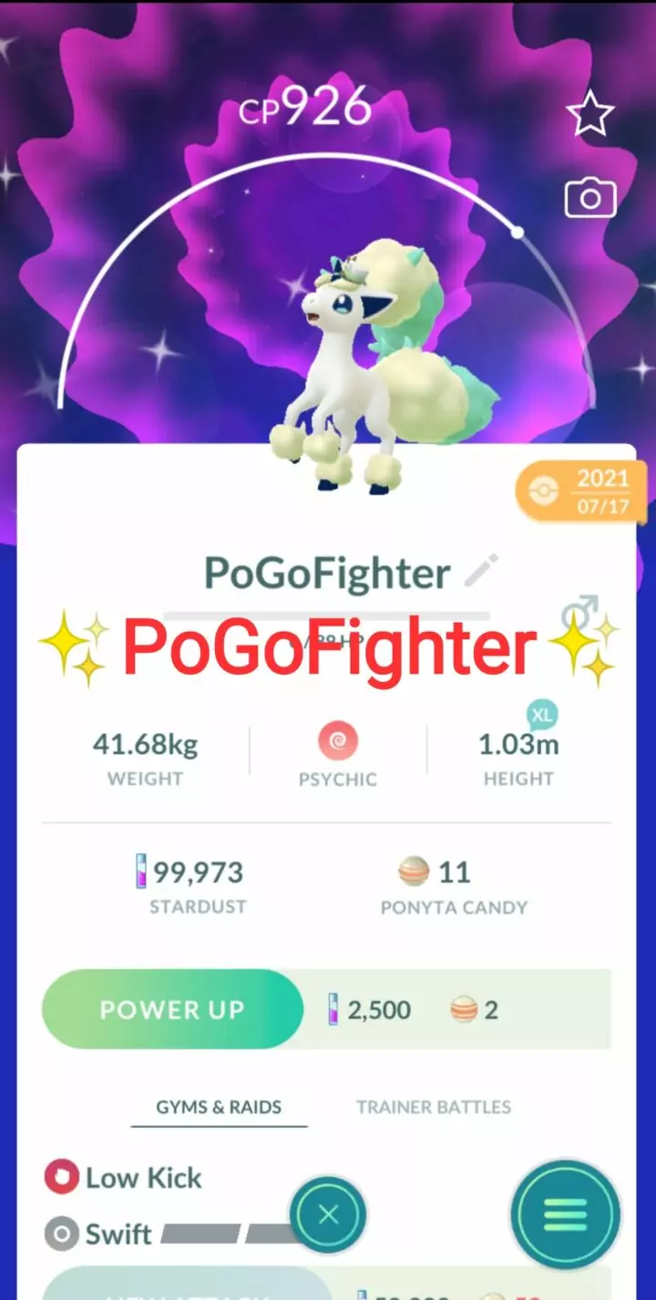 Pokémon GO Shiny Galarian Ponyta Meloetta Hat - GO Fest 2021 - Trade 20.000 stardust (Read Describe)