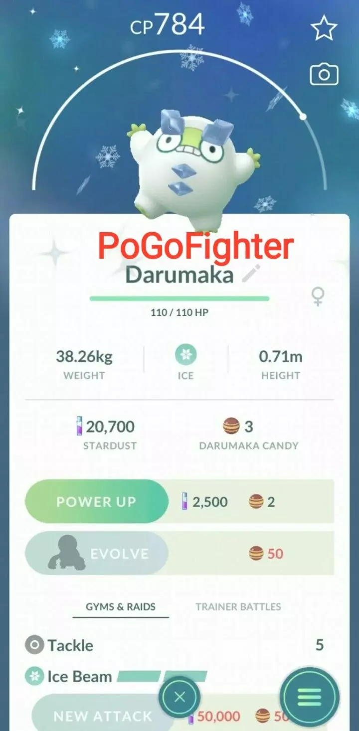 Pokémon GO Shiny Galarian  Darumaka - Trade 20.000 stardust (Read Describe)