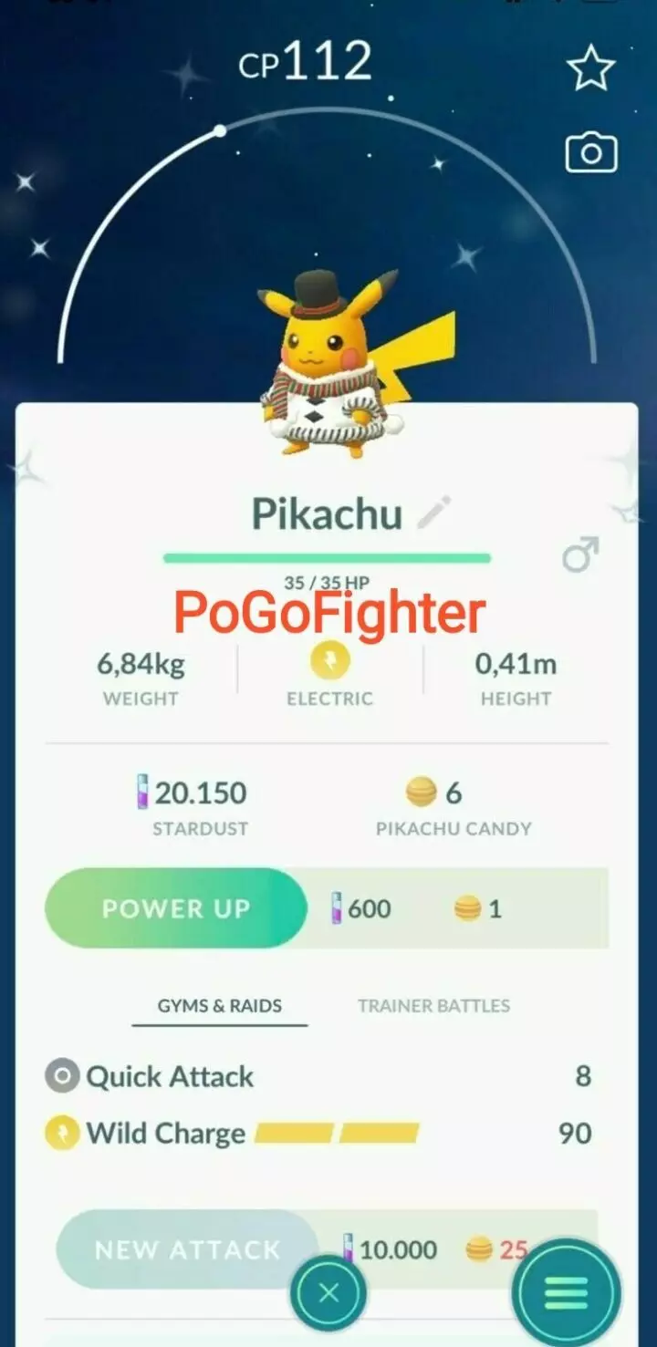 Pokémon GO Shiny Holiday Pikachu - Mini Account (Read Describe)