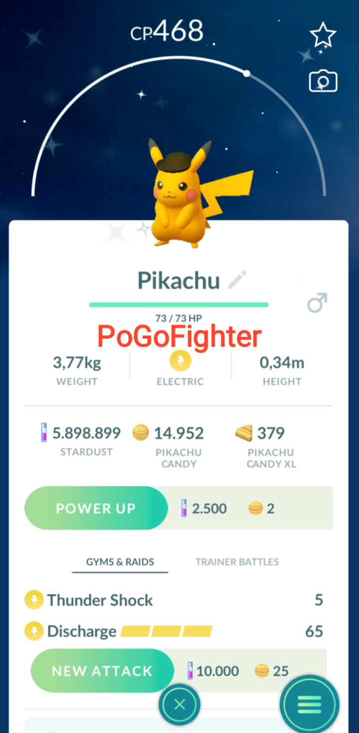 Pokémon GO Shiny Safari Pikachu - Trade 20.000 stardust (Read Describe)