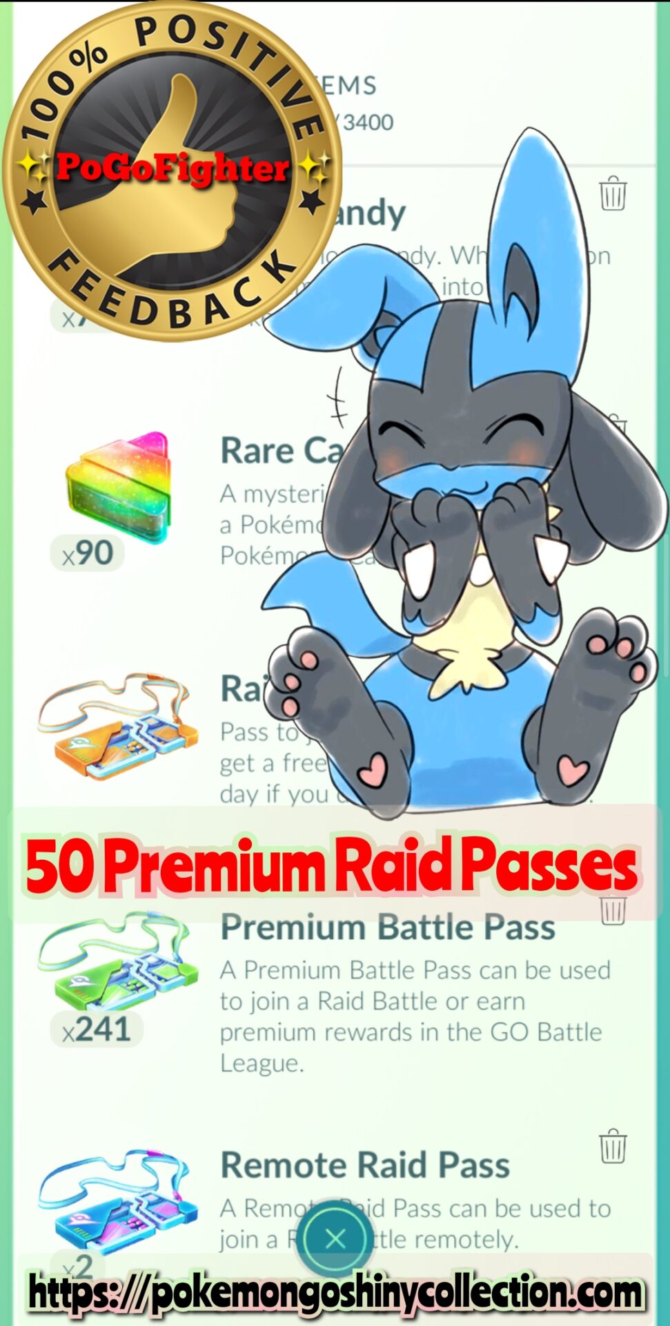 Pokemon Go Premium Raid Pass Service 50 Premium Raid Passes Guaranteed Read Description Pogofighter