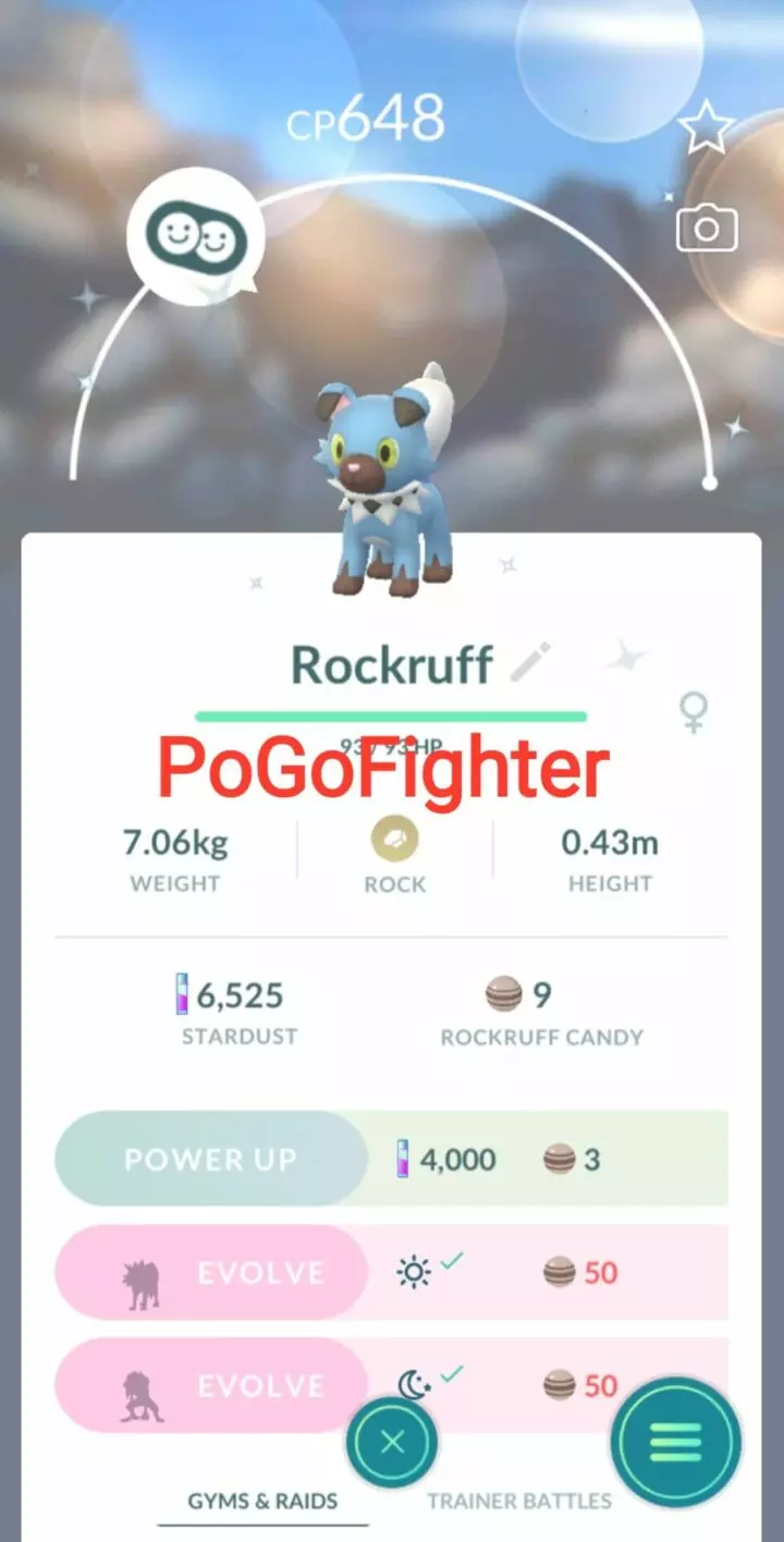 Pokémon GO Shiny Rockruff – Trade 20.000 stardust (Read Describe)