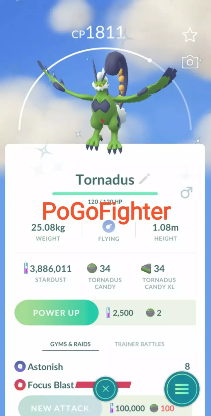 Pokémon GO Shiny Therian Forme Tornadus – Mini Account (Read Describe)