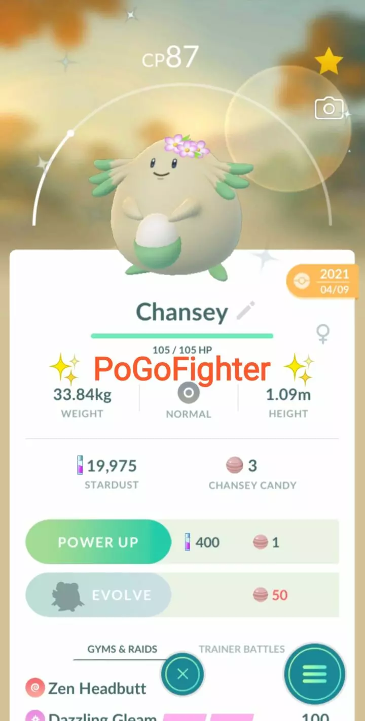 Pokémon GO Shiny Chansey Flower Crown – Trade 20.000 stardust (Read Describe)