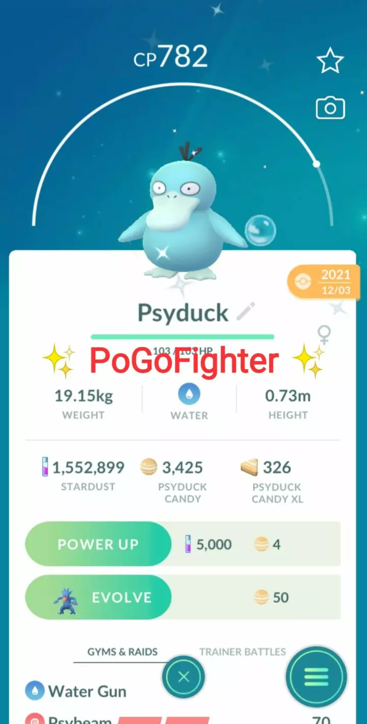 Pokémon GO Shiny Psyduck – Trade 20.000 stardust (Read Describe)