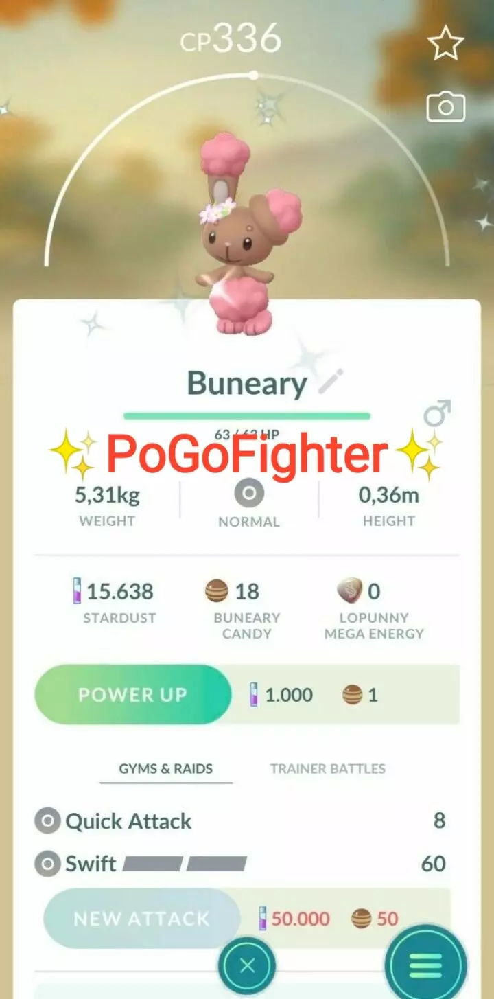 Pokémon GO Shiny Buneary Flower Crown – Trade 20.000 stardust (Read Describe)