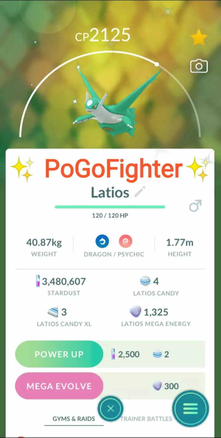Pokémon GO Shiny Latios – Mini Account (Read Describe)