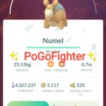 Pokémon GO Shiny Numel – Trade 20.000 stardust (Read Describe)