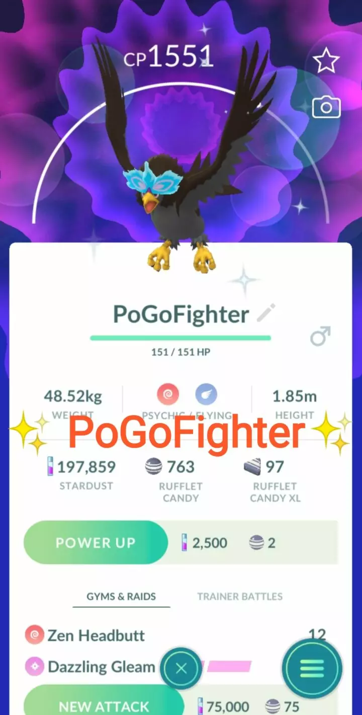 Pokémon GO Shiny Hisuian Braviary – Trade 20.000 stardust (Read Describe)