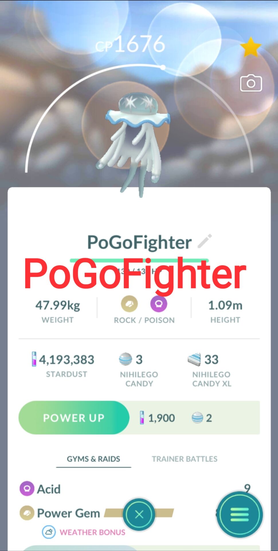 Ultra Beast Nihilego Service - Pokemon GO Account Service