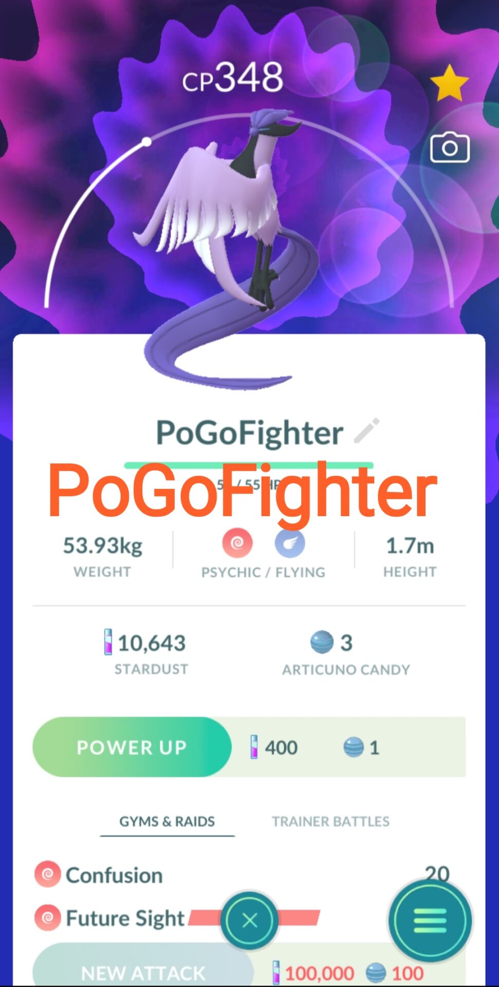 Pokémon GO Galarian Articuno – Trade 1.000.000 stardust (Read