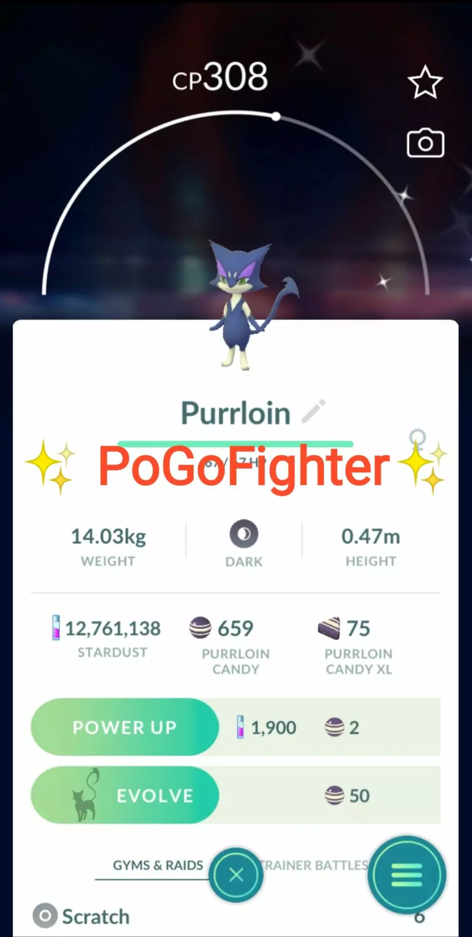 Pokémon GO Shiny Purrloin – Trade 20.000 stardust (Read Describe)