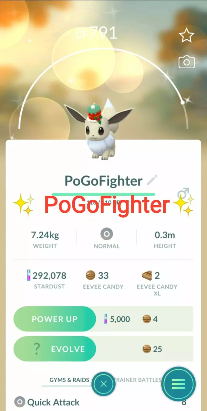 Pokémon GO Shiny Holiday Hat Eevee – Trade 20.000 stardust (Read Describe)