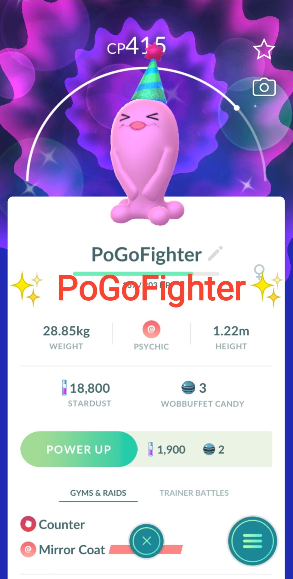 Pokémon GO Armored Mewtwo – Trade 1.000.000 stardust (Read