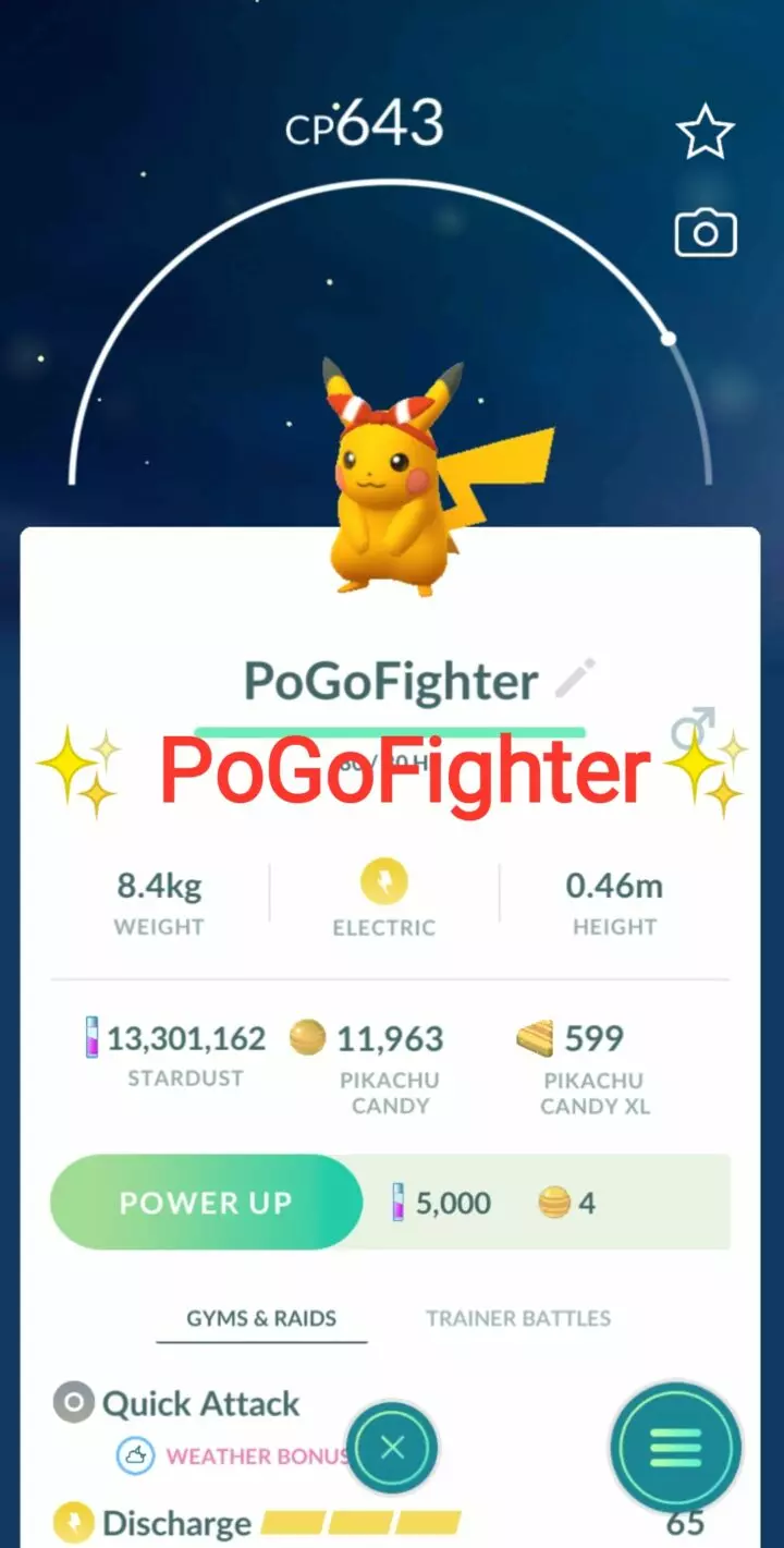 Pokémon GO Shiny May's Hat Pikachu – Trade 20.000 stardust (Read Describe)