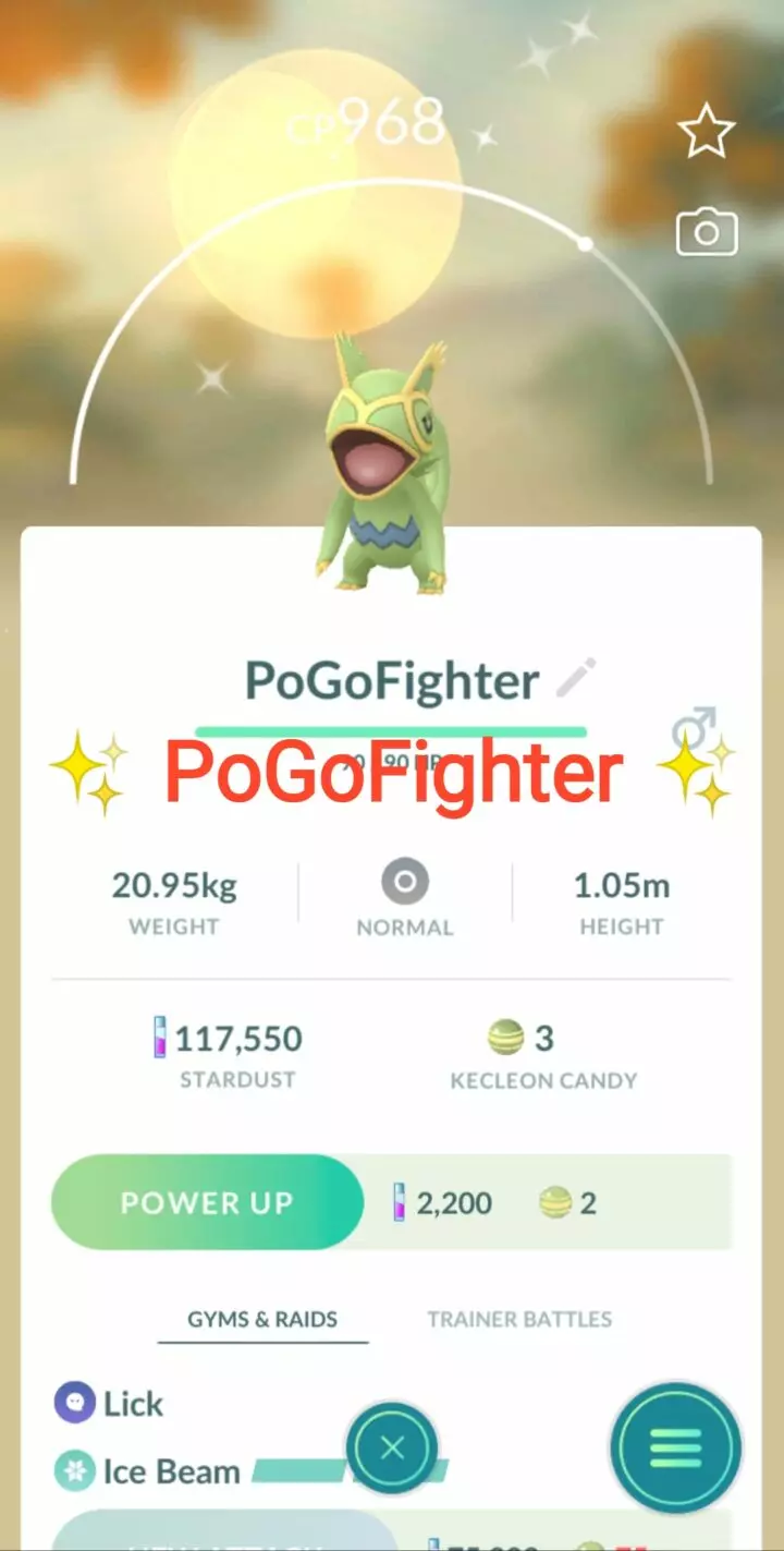 Pokémon GO Shiny Kecleon – Trade 1.000.000 stardust (Read Describe)