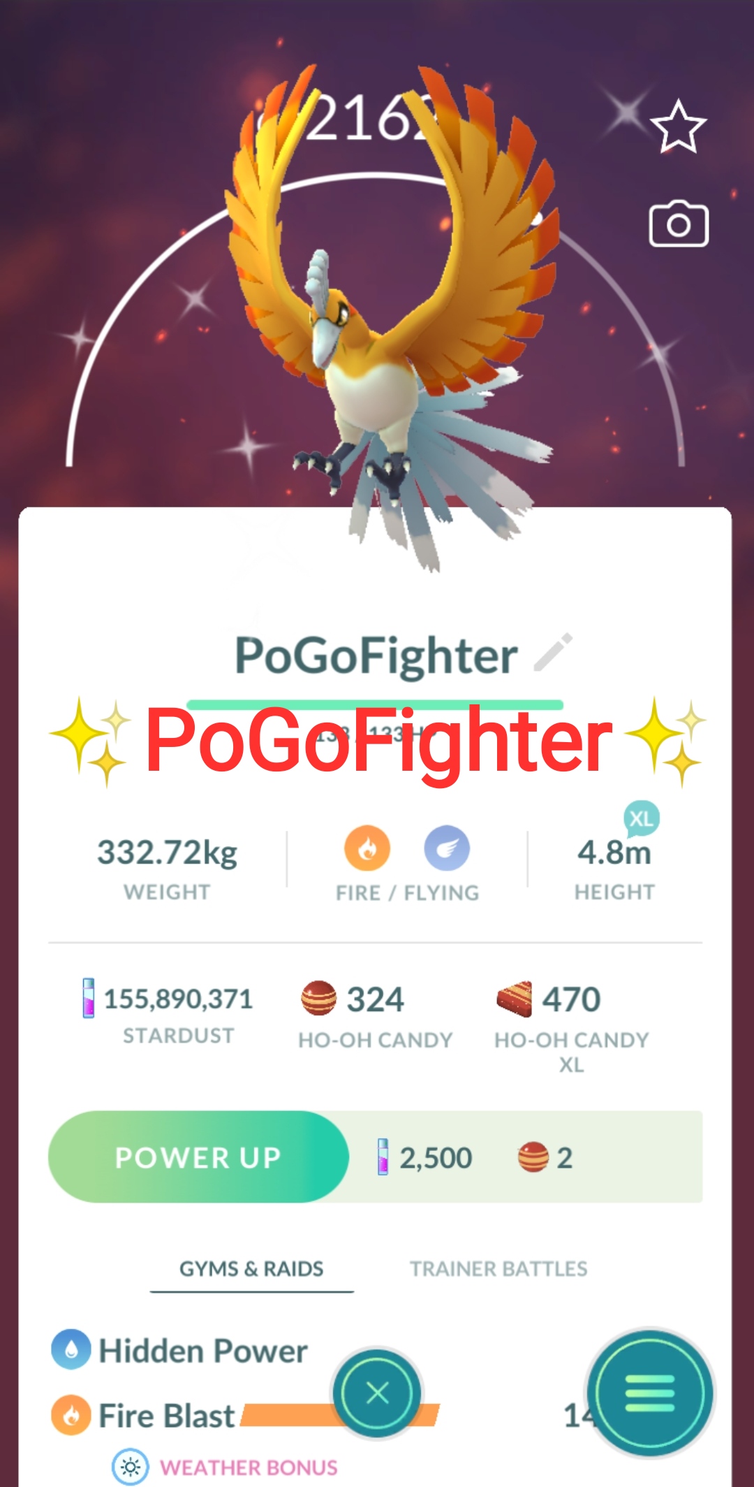 Sacred Fire: Ho-oh in the Master League