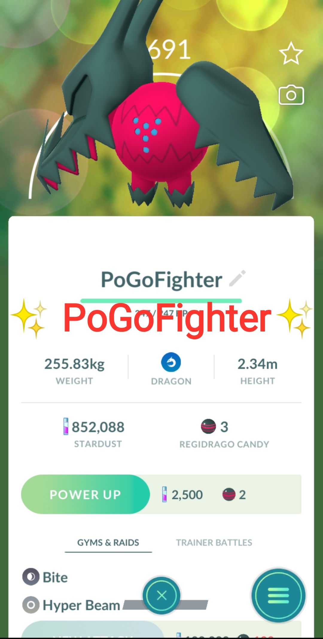 Pokémon GO Shiny Regigigas - Mini Account (Read Describe) - PoGoFighter