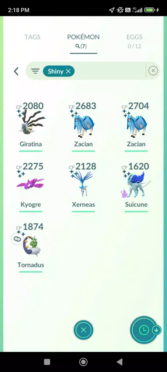 Pokémon GO Shiny Giratina Origin, Kyogre, Xerneas, Shadow Suicune, Tornadus, Zacian x2 - Mini Account (Read Describe)
