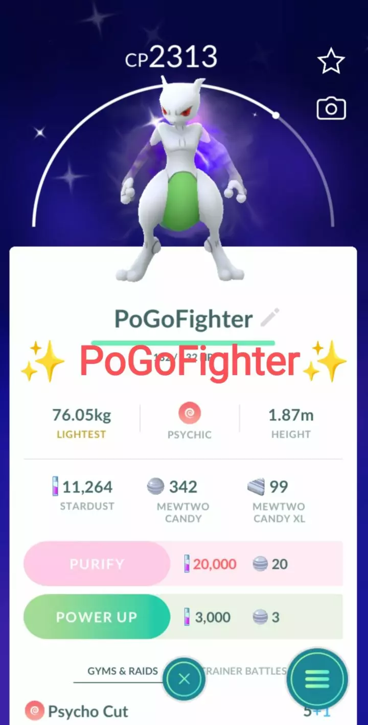 Pokémon GO Shiny Shadow Mewtwo – Mini Account (Read Describe)