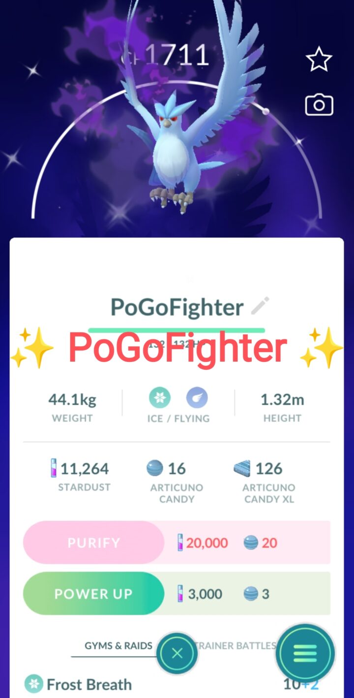 Pokémon GO Galarian Articuno – Mini Account (Read Describe) - PoGoFighter