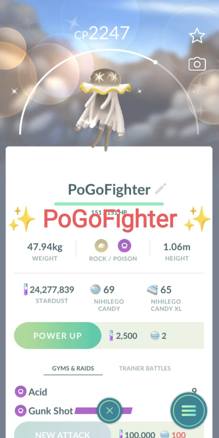 Pokémon Go * Shiny Shadow Articuno * Mini P T C - 100.000 stardust - 20  Candies