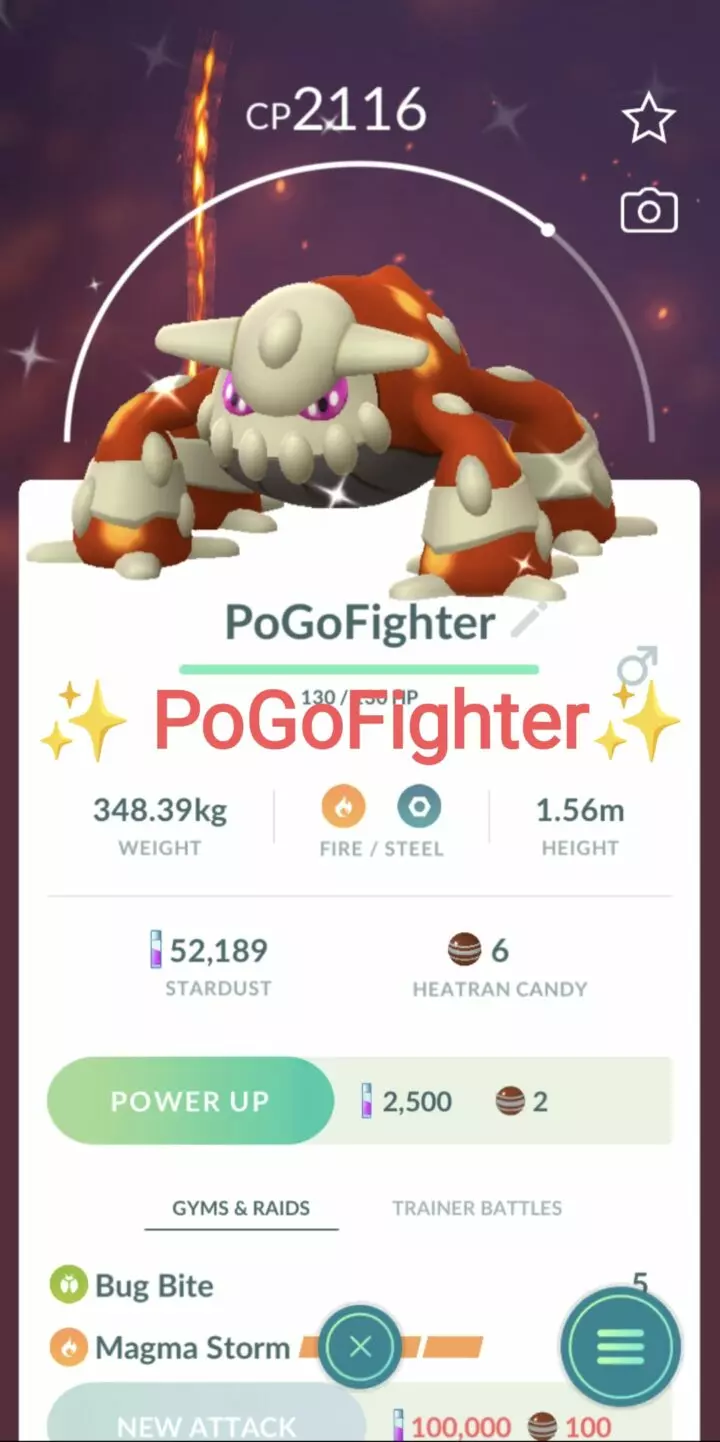 Pokémon GO Shiny Heatran – Mini Account (Read Describe)