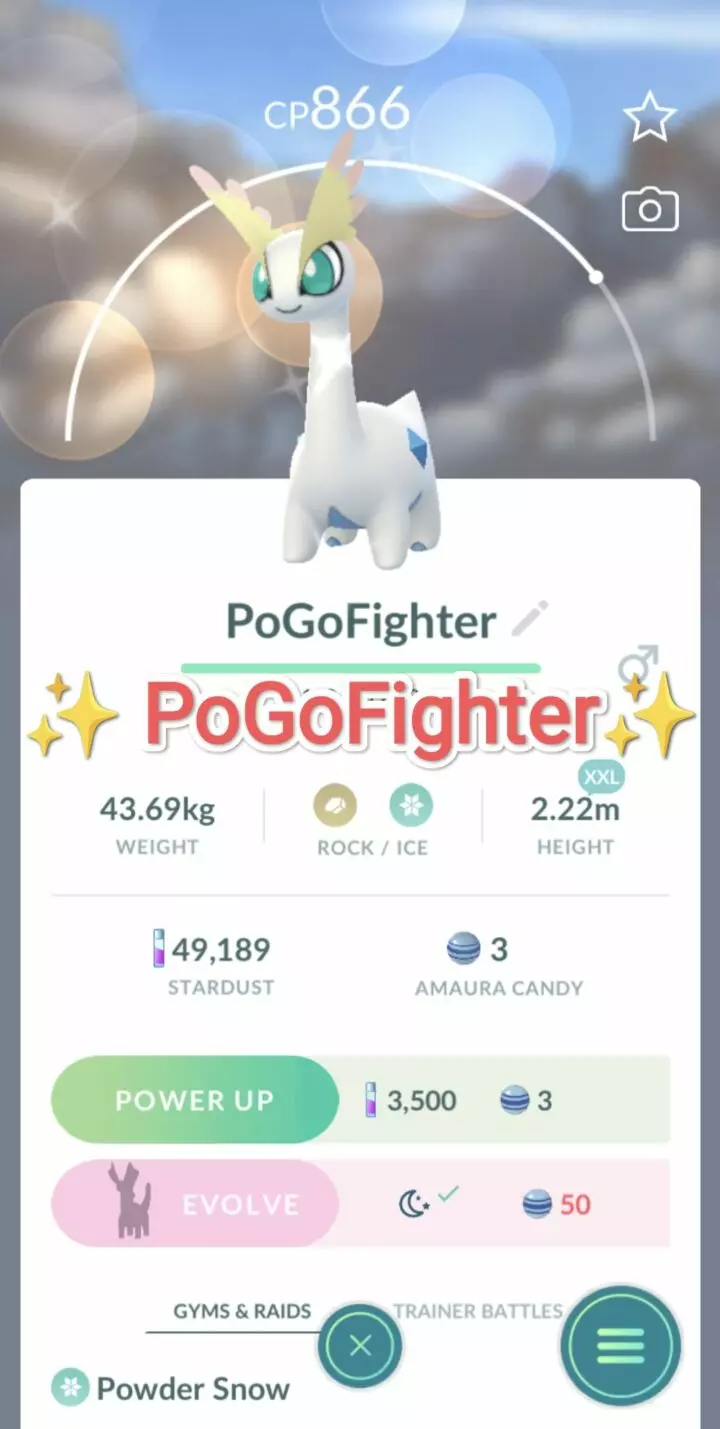 Pokémon GO Shiny Amaura – Trade 1.000.000 stardust (Read Describe)