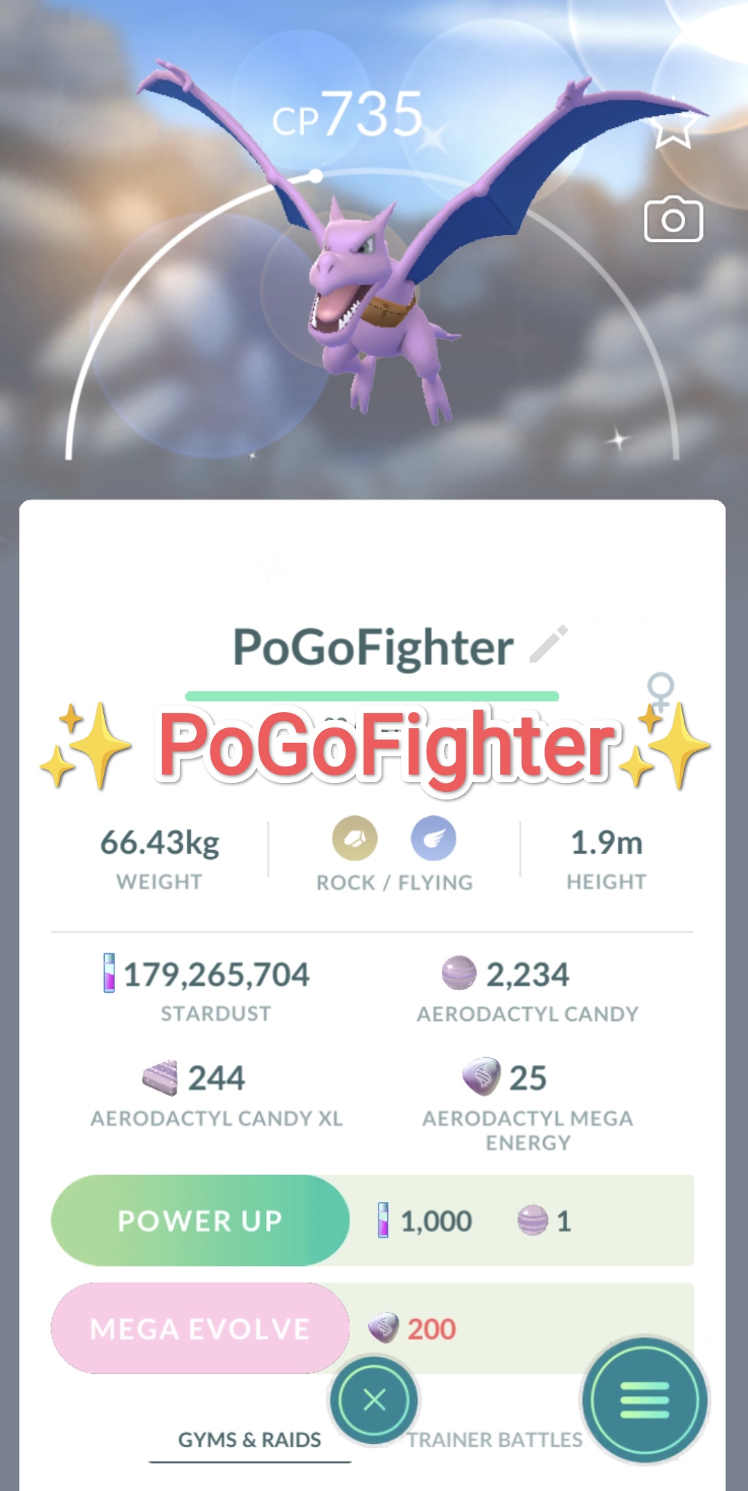 Shiny Aerodactyl Trading - POGO Trading