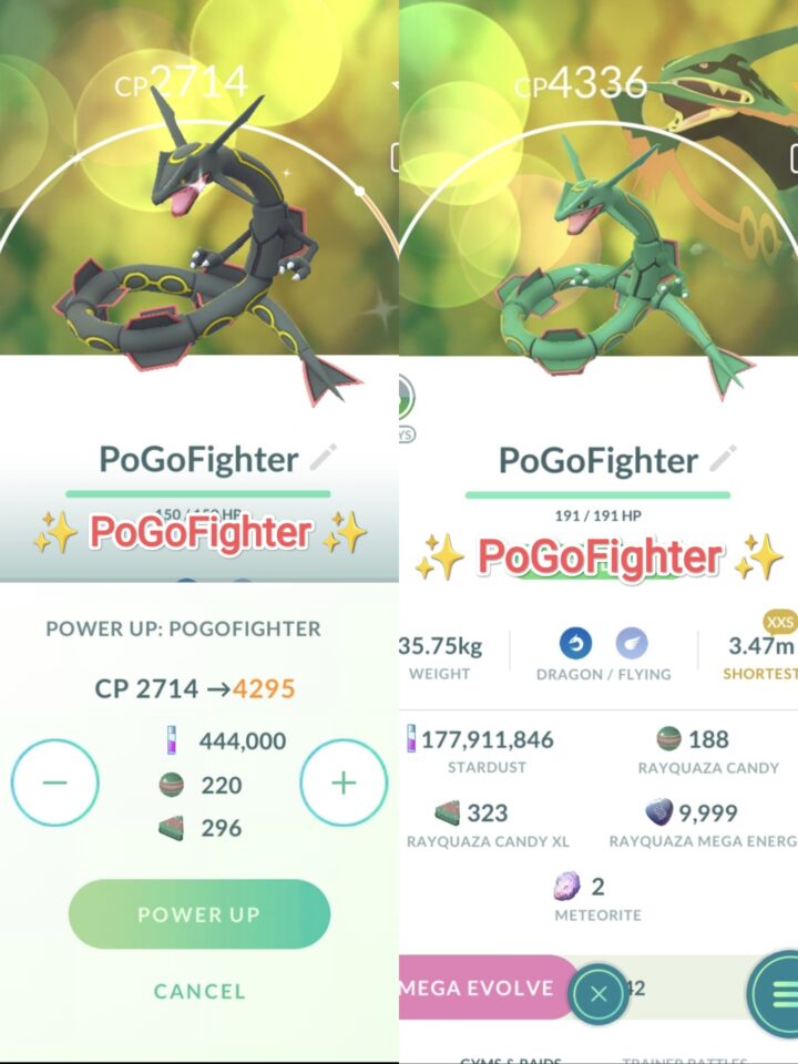 Pokemon Trade GO - Shiny Rayquaza Level 40 for PVP Master League