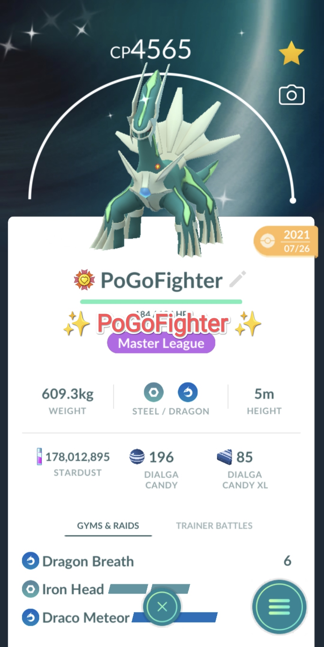 Pokemon Trade GO - Shiny Groudon Level 40 for PVP Master League