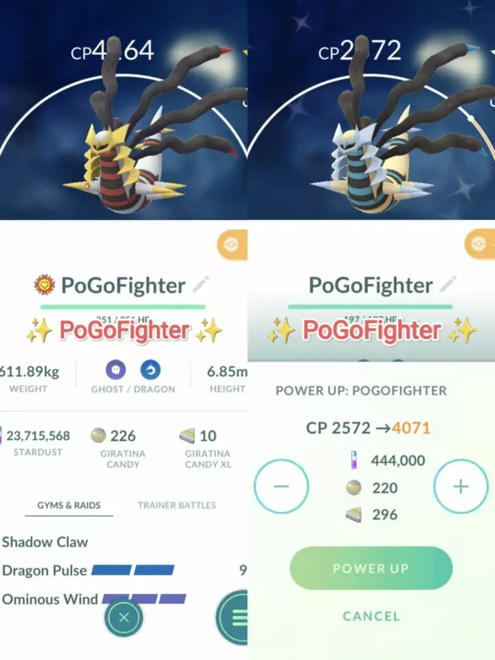 Pokémon GO Shiny Giratina / Giratina (Origin) Level 40 / Level 50 – Unlock 2nd Charge ATK – PVP Master League – TRADE (Read Describe)