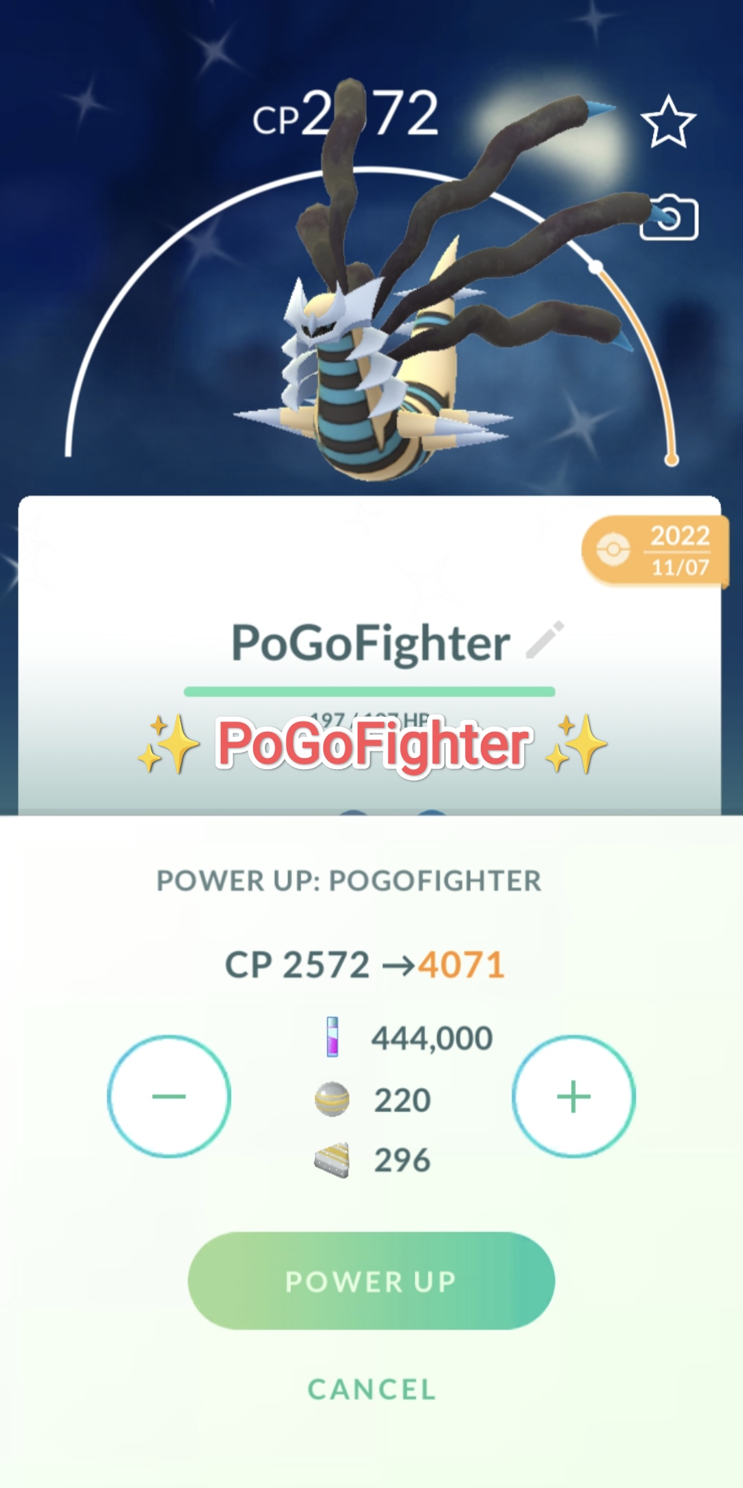 Pokémon GO Shiny Giratina / Giratina (Origin) Level 40 / Level 50