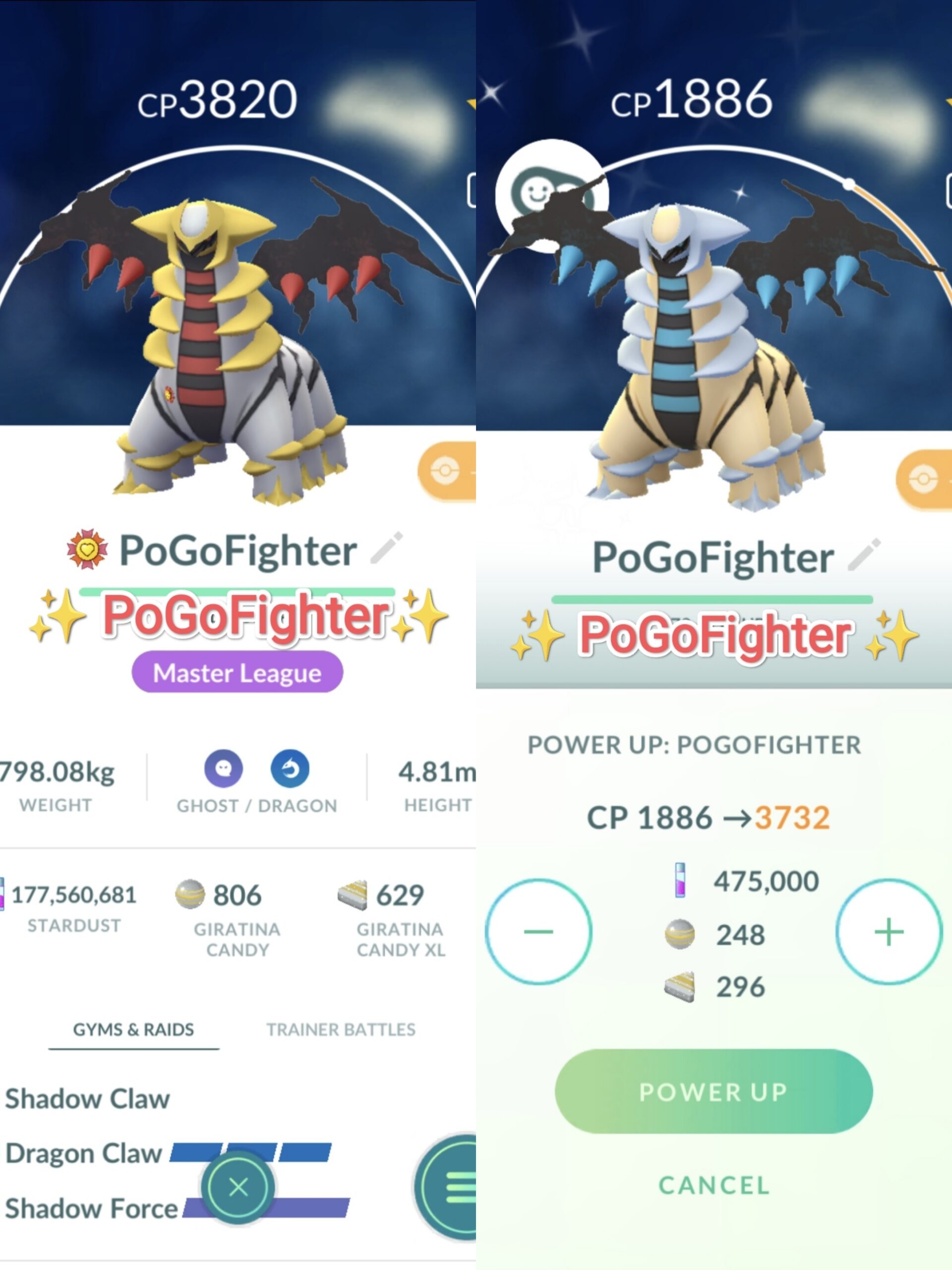 got a shiny 98 giratina today : r/pokemongo