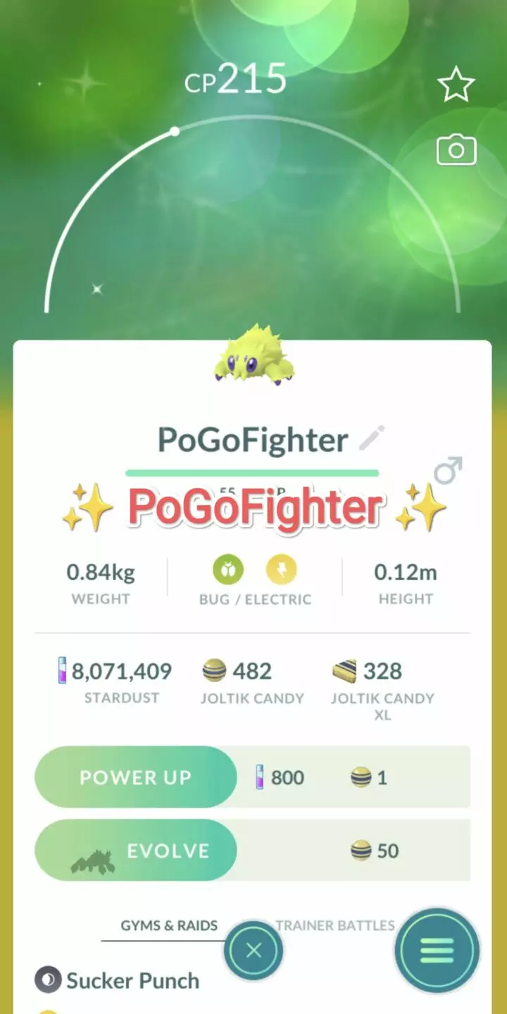 Pokémon GO Shiny Shiny Joltik – Trade 1.000.000 stardust (Read Describe)