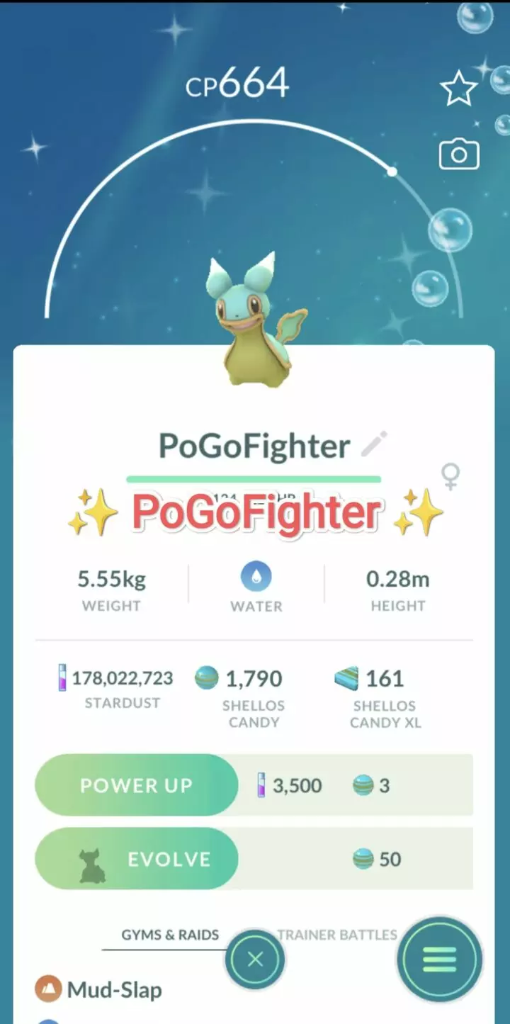 Pokémon GO Shiny Shellos (East Sea) - Trade 20.000 stardust (Read Describe)