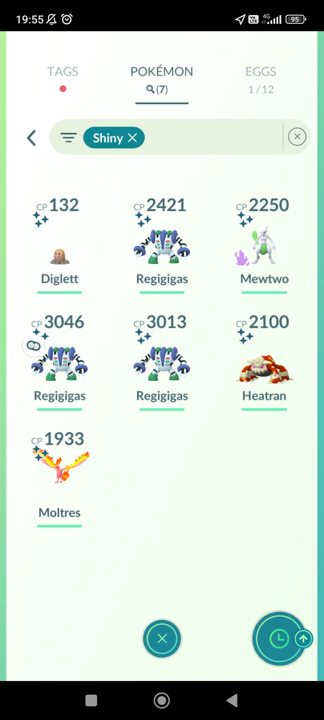 Pokémon Go * Shiny Regigigas * Mini P T C have 80.000 stardust