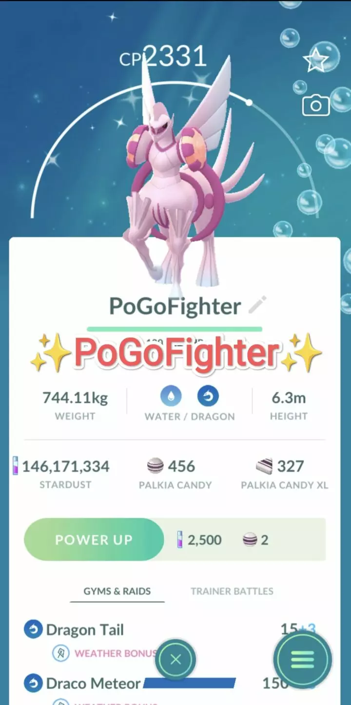 Pokémon GO Shiny Palkia (Origin Form) – Mini Account (Read Describe)