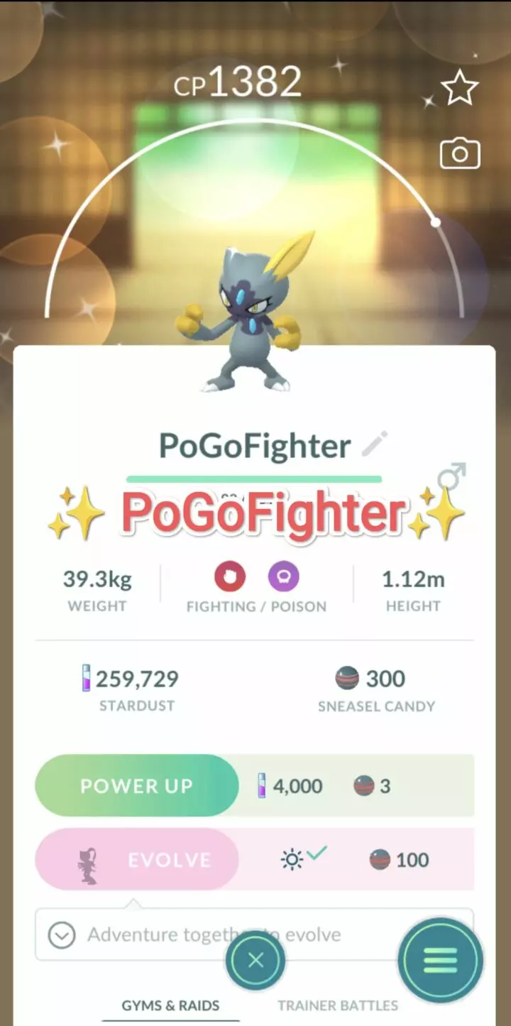 Pokémon GO Shiny Hisuian Sneasel – Trade 1.000.000 stardust (Read Describe)