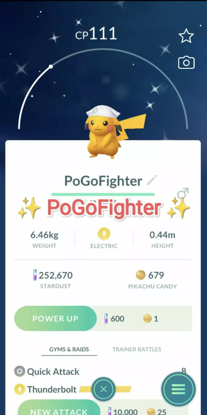 Pokémon GO Shiny Akari's Kerchief Pikachu - Trade 20.000 stardust (Read Describe)