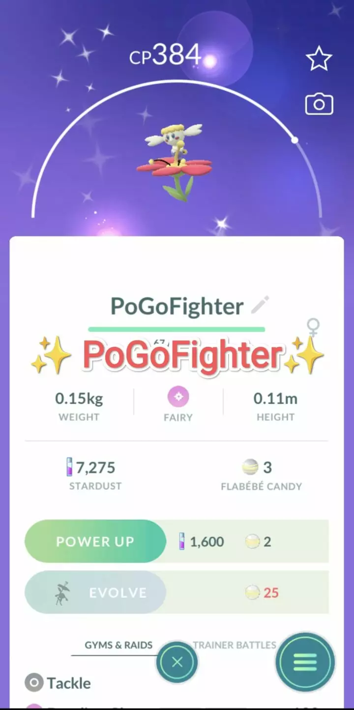 Pokémon GO Shiny Red Flower Flabébé - Trade 20.000 stardust (Read Describe)
