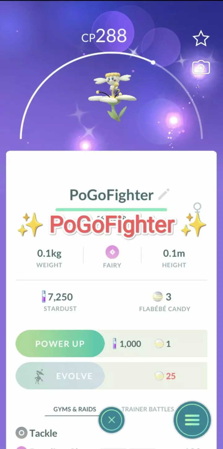 Pokémon GO Shiny White Flower Flabébé – Trade 1.000.000 stardust (Read Describe)