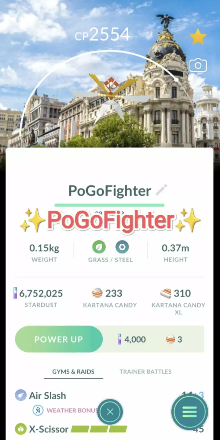 Pokémon GO Kartana Madrid, Spain Location Card Background – Trade 20.000 stardust (Read Describe)